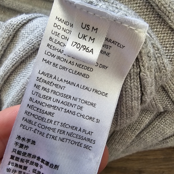 Anthropologie Knitted Wide Ribbed Rayon/cotton/linen blend Gray Halter tank top - Picture 4 of 5